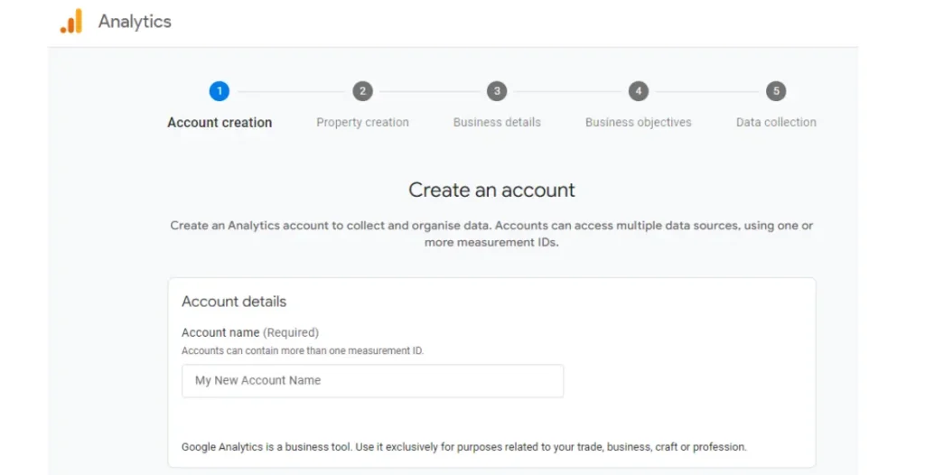 Creating a Google Analytics Account