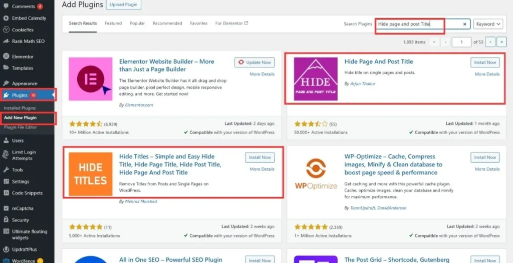 How to Hide a single Page Title in WordPress using Plugins